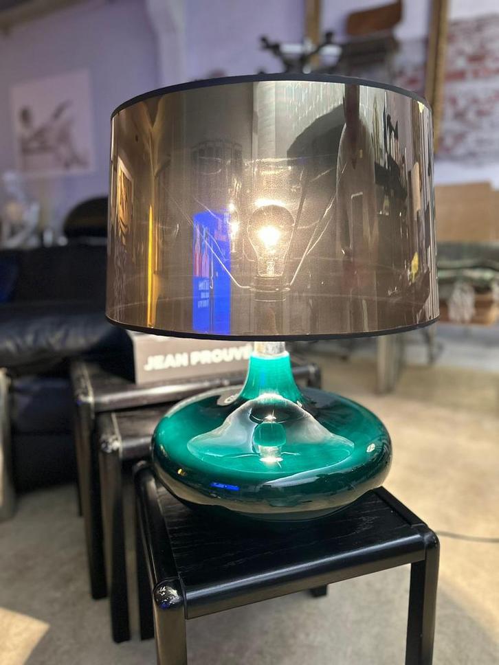 Tafellamp van geblazen glas - Italië-1970, Huis en Inrichting, Lampen | Tafellampen, Zo goed als nieuw, Glas, Ophalen