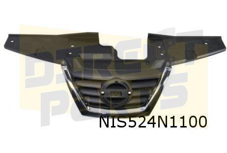 Nissan Juke (5/10-5/14) (F15) Grille midden zwart / chrome (, Auto-onderdelen, Carrosserie, Bumper, Nissan, Voor, Nieuw, Verzenden