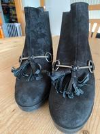 Bottes courtes noires en daim taille 37, Enlèvement ou Envoi, Comme neuf, Boots et Botinnes, Noir