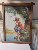 Schilderij Het Vissertje, Antiek en Kunst, Kunst | Schilderijen | Klassiek, Ophalen of Verzenden