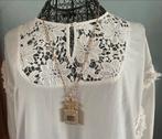 Caroline Biss 34/36 Fantastische blouse met fantasie, Wit, Ophalen of Verzenden, Zo goed als nieuw, Maat 34 (XS) of kleiner
