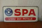 Spa Monopole bruisend water 1950 tinnen bord, Ophalen, Gebruikt, Reclamebord