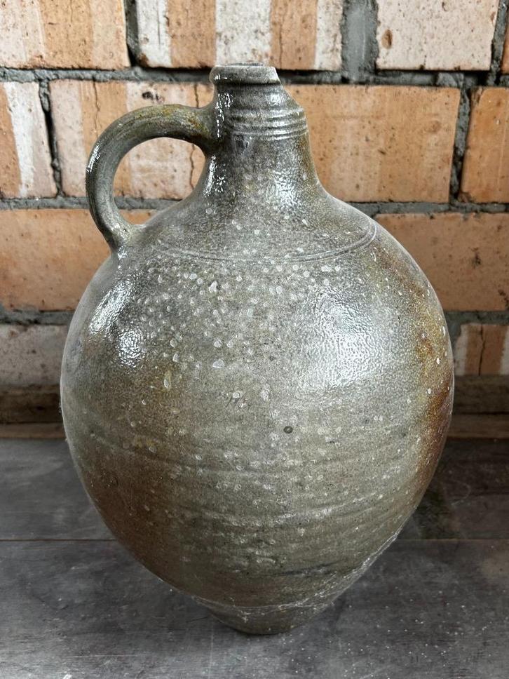 Antieke zoutglazuur kruik – 50 cm hoog, Antiek en Kunst, Curiosa en Brocante, Ophalen