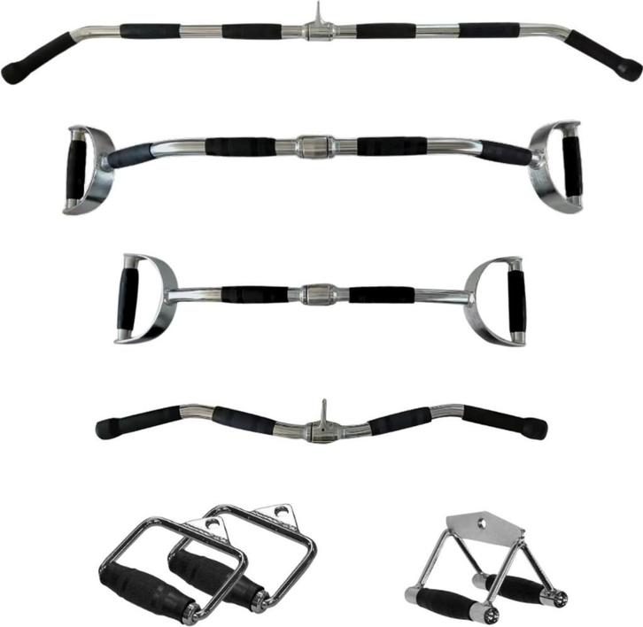 PH Fitness Multi Grip Set RVS – 6 Antislip Lat Pulley Grips, Sport en Fitness, Fitnessmaterialen, Nieuw, Overige typen, Armen