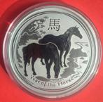 2 oz .999 zilveren munt 'Year of the Horse', Timbres & Monnaies, Monnaies | Océanie, Enlèvement ou Envoi, Monnaie en vrac, Argent