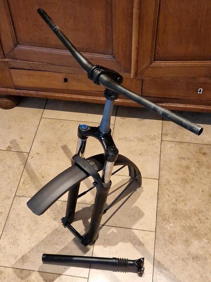 Vering, stuur, stuurpen en verende zadelpen Cannondale, Fietsen en Brommers, Fietsonderdelen, Gebruikt, Spatbord, Ophalen of Verzenden