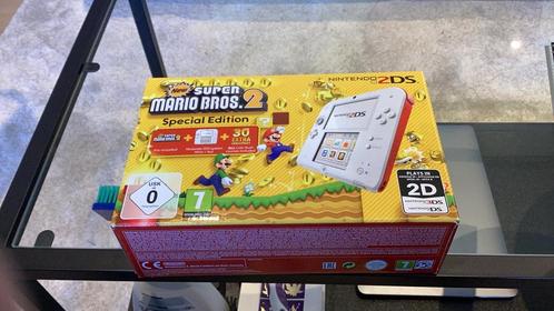 2DS + Nieuwe Super Mario Bos.2, Games en Spelcomputers, Spelcomputers | Nintendo 2DS en 3DS, Zo goed als nieuw, 2DS, Wit, Ophalen
