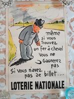 Affiche ancienne Loterie nationale Guérin 1956, Ophalen of Verzenden, Gebruikt, Reclame