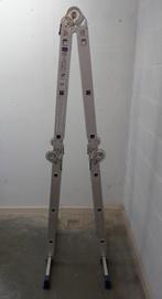 GAMMA aluminium vouwladder ladder 4x3 treden, Ophalen, Zo goed als nieuw, Ladder, Opvouwbaar of Inschuifbaar
