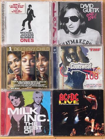 Cd’s oa: Michael Jackson, David Guetta, AC|DC, Milk Inc, Des, Ophalen of Verzenden
