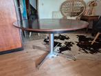 Ronde uitschuifbare vintage tafel op chrome voet, Ophalen