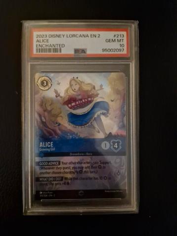Psa10 lorcana alice enchanted beschikbaar voor biedingen
