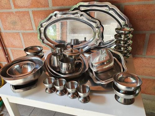 RVS / Inox schotels, eierdopjes, coupes etc …, Huis en Inrichting, Keuken | Potten en Pannen, Gebruikt, Overige typen, Inox, Ophalen of Verzenden