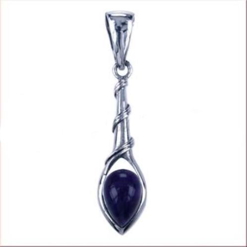 Amethist hanger van zilver, Handtassen en Accessoires, Kettinghangers, Nieuw, Zilver, Paars, Ophalen of Verzenden