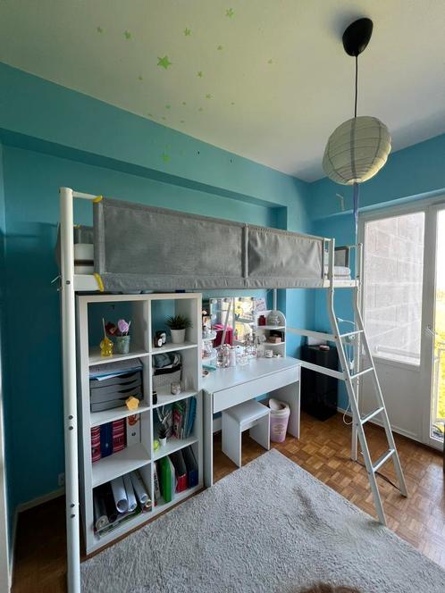 Lit mezzanine IKEA Vitval tres bon état, Huis en Inrichting, Slaapkamer | Stapelbedden en Hoogslapers, Zo goed als nieuw, Hoogslaper