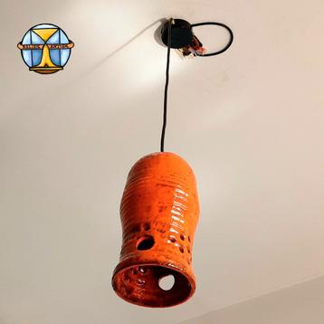 Lampe à lave grasse orange des années 70/lampe orange brutal