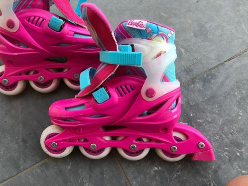 Barbie Skates, Maat 35 t.e.m. 38 + gratis kniebescherming!!, Sport en Fitness, Skeelers, Zo goed als nieuw, Inline skates 4 wielen