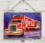 Reclamebord van metaal Coca Cola Truck (20x30cm), Verzamelen, Merken en Reclamevoorwerpen, Ophalen of Verzenden, Nieuw, Reclamebord