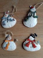 4 prachtige sneeuwmannen kerstballen, Diversen, Kerst, Ophalen