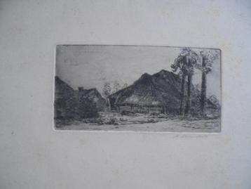 Frans Bellemans  1916   Ets  Kempische Hoeve beschikbaar voor biedingen