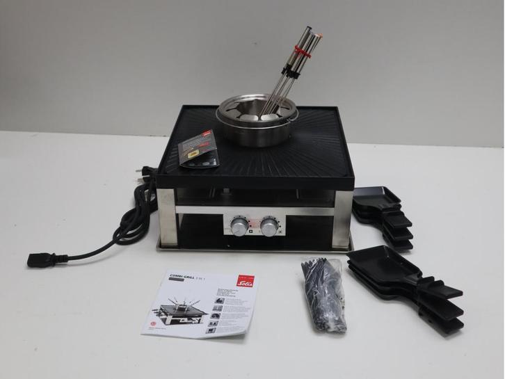 Solis 796 3-in-1 Combi Grill, Fondue & Gourmet, Elektronische apparatuur, Gourmetstellen, Gebruikt, Verzenden