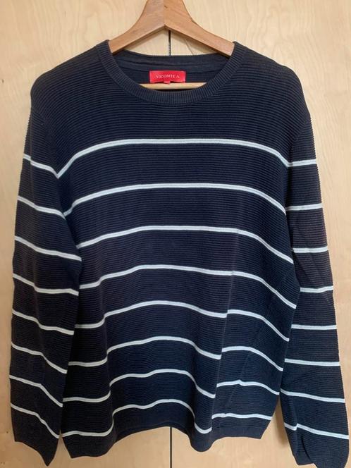 Vicomte Arthur blauwgemêleerde trui, Kleding | Heren, Truien en Vesten, Zo goed als nieuw, Blauw, Ophalen of Verzenden
