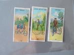 3 oude prentjes Victoria Chocolade fiets Tricycle Tandem, Verzenden, Zo goed als nieuw, Voor 1940, Prent