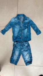 Jeansset (shirt, korte broek) maat 92cm, Ophalen, Zo goed als nieuw