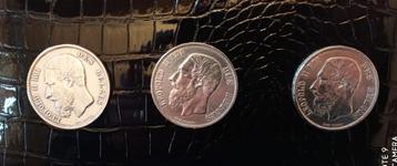 5 francs Léopold II argent monnaie Munt Belgique