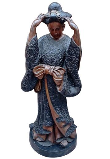 Bronzen beeld – Japanse Geisha in kimono – 105 cm hoog | 45, Antiek en Kunst, Kunst | Beelden en Houtsnijwerken, Ophalen