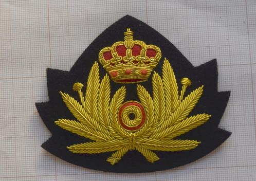 Geborduurde Kepi-badge van het Belgische leger, Verzamelen, Militaria | Algemeen, Landmacht, Embleem of Badge, Ophalen of Verzenden