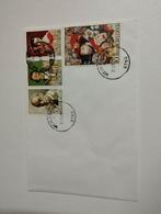 Een envelop met een reeks postzegels over James Ensor met af, Postzegels en Munten, Ophalen, Envelop