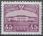 Indonesie 1953 - Yvert 56 - Centrale post in Bandoeng  (PF), Verzenden, Postfris