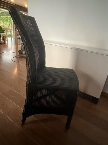 6 eetkamerstoelen Vincent Sheppard - donkerbruin, Huis en Inrichting, Ophalen, Gebruikt, Bruin, Riet of Rotan