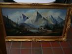 Mooie grote oude schilderij, Antiek en Kunst, Ophalen of Verzenden