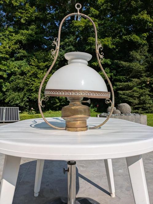 lamp, Huis en Inrichting, Lampen | Hanglampen, Gebruikt, 50 tot 75 cm, Glas, Metaal, Ophalen