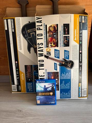 Guitar Hero 2x Gitaar + PS4 Game beschikbaar voor biedingen
