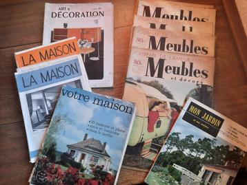 revues anciennes (années 50/60) sur la maison et la déco beschikbaar voor biedingen