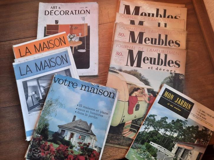 revues anciennes (années 50/60) sur la maison et la déco, Verzamelen, Tijdschriften, Kranten en Knipsels, Tijdschrift, 1940 tot 1960