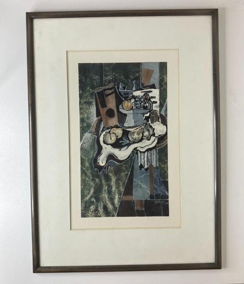 Lithografie - Poires et Peches - Georges Braque (after), Antiek en Kunst, Kunst | Litho's en Zeefdrukken, Ophalen of Verzenden