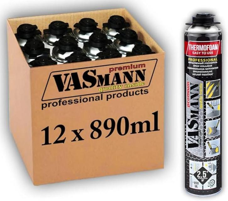 VASmann Isolatieschuim – Spuitbaar PU-schuim 890ml, Doe-het-zelf en Bouw, Ventilatie en Afzuiging, Nieuw, Verzenden