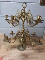 Antieke 12 Arms Pin Kroonluchter, Huis en Inrichting, Ophalen of Verzenden, Gebruikt, Overige materialen, Klassiek