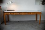 Vintage bureau design hout en formica, Ophalen, Gebruikt, Bureau