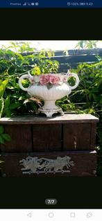 Antieke porceleine bloempot Capodimonte Italy, Tuin en Terras, Tuinwanddecoratie, Ophalen of Verzenden, Zo goed als nieuw