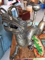 Kaarsenhouder draak metaal koper Asia 1960, Ophalen of Verzenden