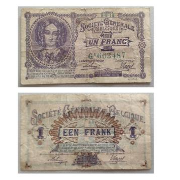 Oude Belgische bankbiljetten beschikbaar voor biedingen