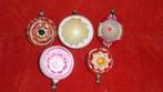 Lot van 5 oude glazen kerstbal met reflectors, Ophalen of Verzenden, Gebruikt