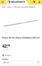 Barre de musculation Longeur 2m -diamètre 30mm, Sport en Fitness, Fitnessmaterialen, Ophalen, Nieuw