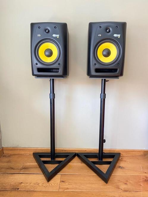 KRK Rokit 8 Actieve studio monitor (2x) + staanders, Muziek en Instrumenten, Versterkers | Keyboard, Monitor en PA, Zo goed als nieuw