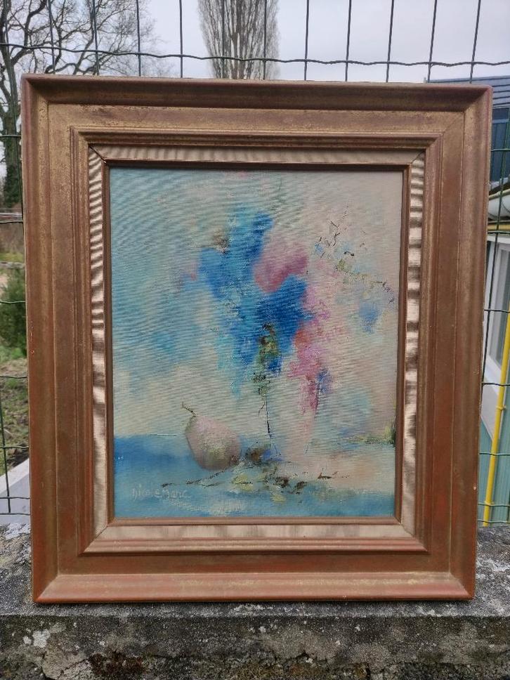 huile sur toile signe nicole marc, Antiek en Kunst, Kunst | Schilderijen | Klassiek, Ophalen of Verzenden